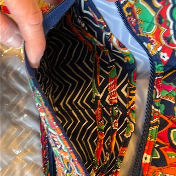 Vera Bradley Red and Orange Travel Bag with Venetian Paisley Pattern - Picture 7 of 11